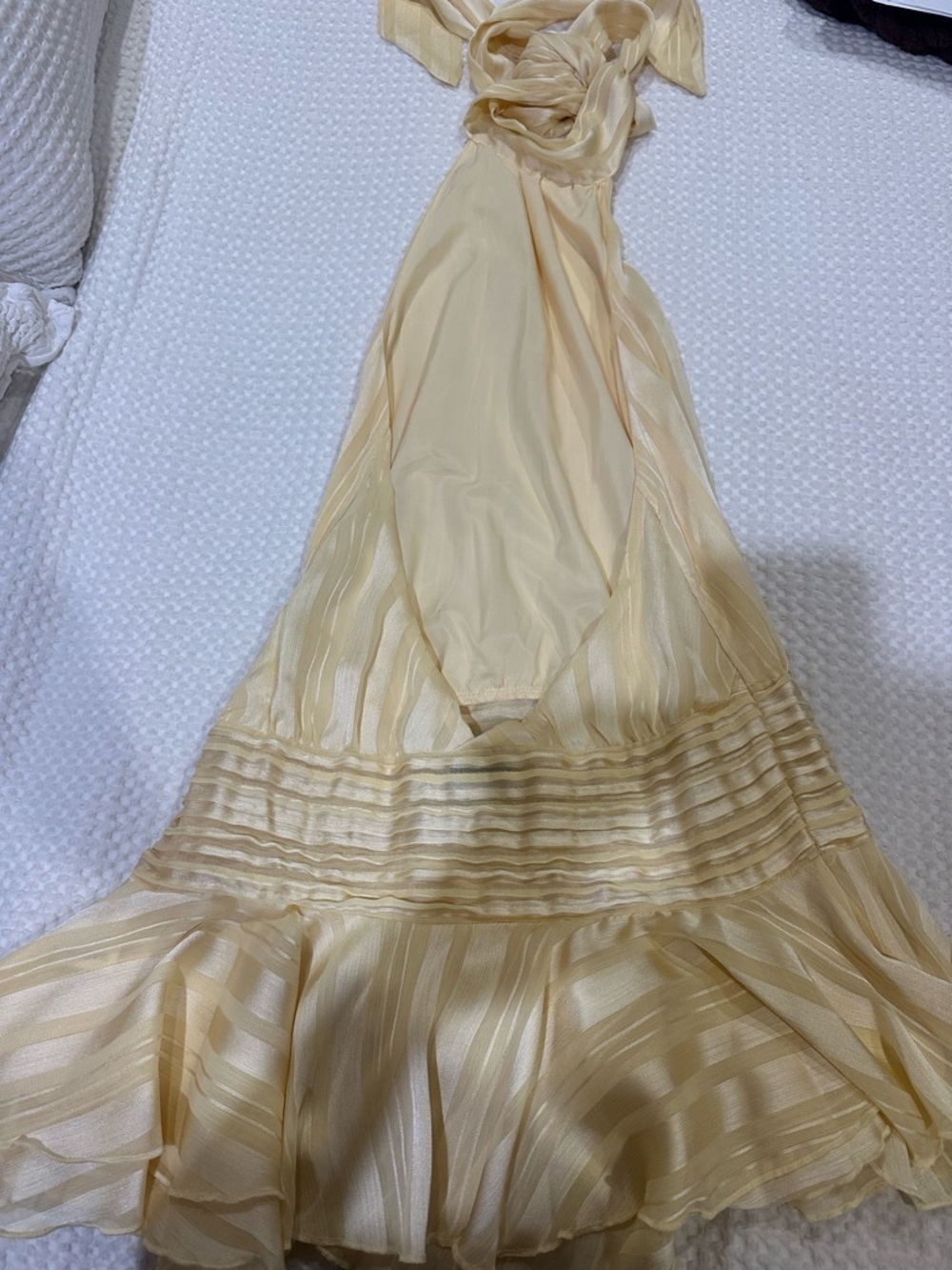Peppermayo Pale Yellow Halter Mini Dress - Picture 2 of 4